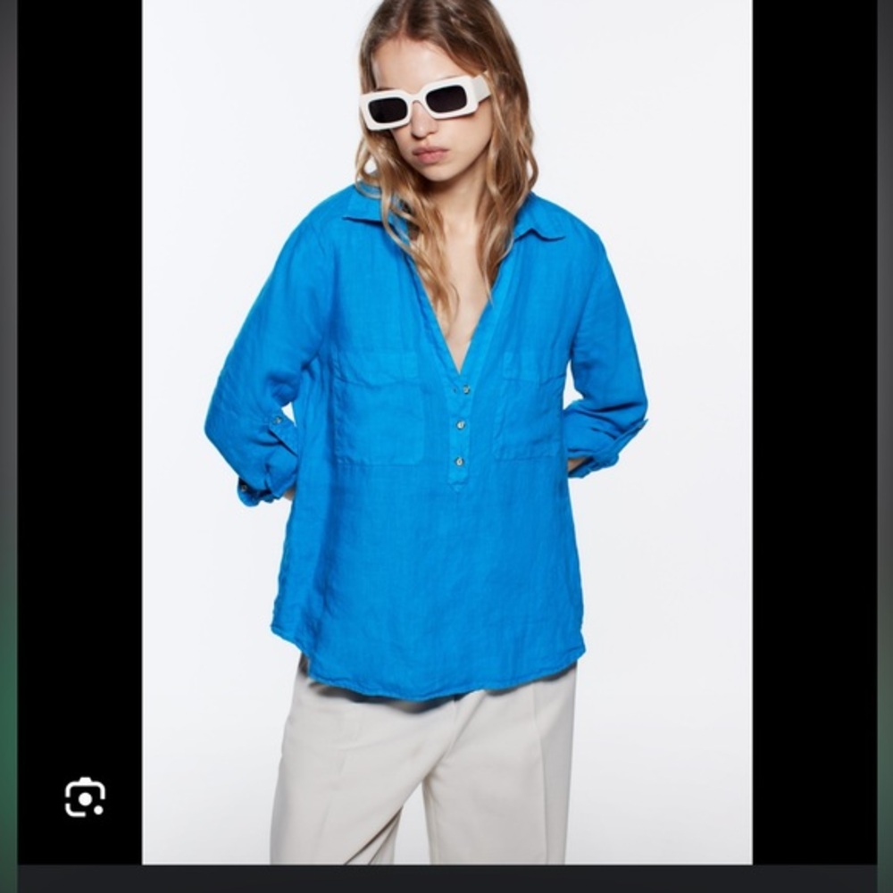 Zara linen blouse